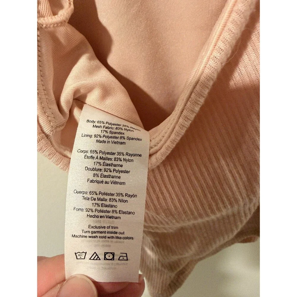 Alo Yoga Ribbed Knot Sports Bra Crop Top Nectar Size Large